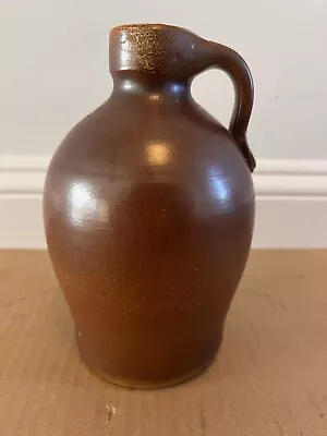 Maple City Brown Glazed Pottery Jug Monmouth Illinois!! Quite Rare Color • $18.29