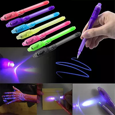 Multifunction Magic Luminous Light Pen UV Writing Invisible Ink Drawing Pen Kids • $2.01