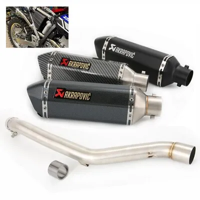 Slip For Suzuki DRZ400SM DRZ400S 2000-2023  Exhaust Link Pipe Muffler Tips 370mm • $147