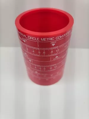 Vintage Red Universal Circle Metric Converter Pencil Cup Holder Engineering • $9.99