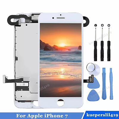 For IPhone 7 Screen Replacement LCD 3D Touch Digitizer Display With Camera White • £18.65