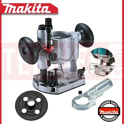 Makita 195563-0 Plunge Router Trimmer Base + Dust Nozzle 194733-8 + Guide Bush • £62.95