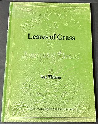 Leaves Of Grass Softcover By Walt Whitman (1968 Chandler Publishing Company) • $14