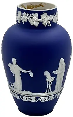 Wedgwood Blue Jasper Vase - Adams 1657 - Made In England • £124.07