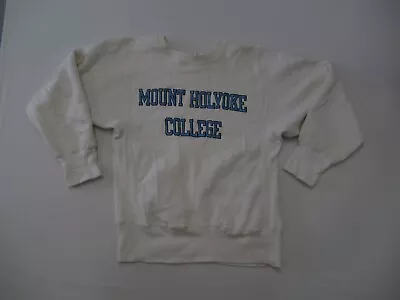 Vintage Champion Reverse Weave Mount Holyoke College Sweatshirt Mens S USA Sport • $149.99