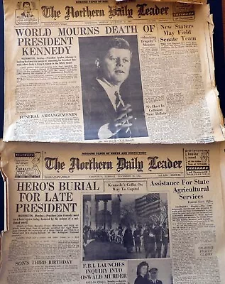 25 & 26 Nov 1963 Jfk Assassination The Northern Daily Leader Tamworth Nsw • $10