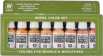 Vallejo Model Color Face Skin Colours Acrylic Paint Set - Assorted Colours Pack • £20.64