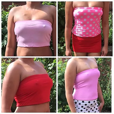 £10.32 • Buy Bra Top Boob Tube Girls Bandeau Crop Vest Top Summer Women's Holidays T-Shirt
