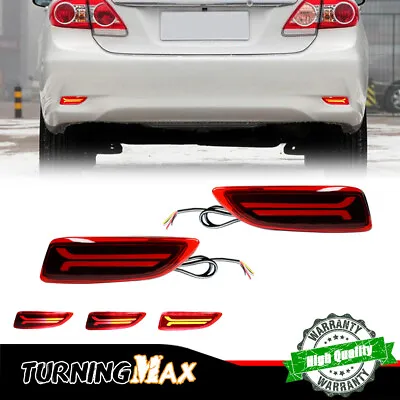 $22.99 • Buy Red LED Rear Reflector Tail Signal Lights For 11-13 Toyota Corolla Lexus CT200h