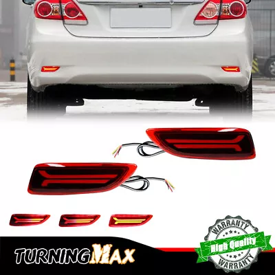 $22.99 • Buy Red LED Rear Reflector Tail Signal Lights For 11-13 Toyota Corolla Lexus CT200h