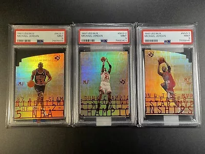 (3) Michael Jordan 1997 Upper Deck Ud3 Mj3 Die Cut Holo Set Psa 9 Bulls Nba Mj • $1000