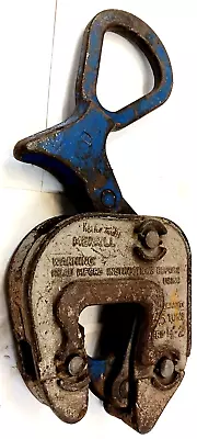 Merrill Bros. Steel Plate Lifter Volz Clamp 5 Ton Capacity Grip 1/2 -2  G X 5 • $400