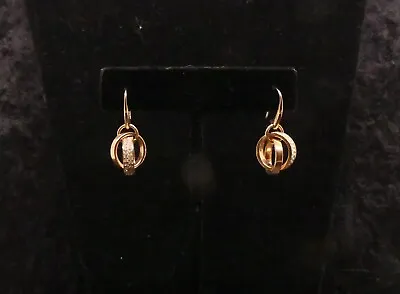 Michael Kors Double Hoop Earrings Pave Crystal Stainless Steel Gold Drop Rhinest • $45.99