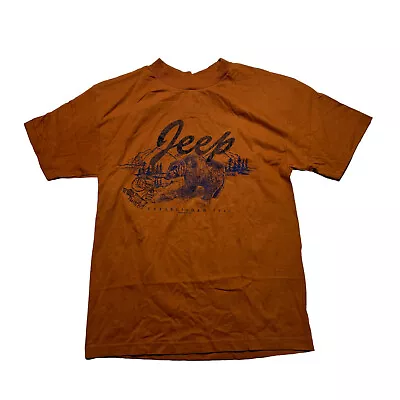 Jeep Shirt Mens Size Medium Rust Orange Short Sleeve Crew Neck • $24.98