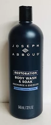 Joseph Abboud ~ Restoration Body Wash & Soak With Epsom Salt Charcoal & Menthol • £29.18