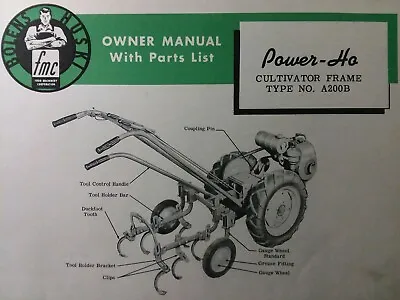 $83.22 • Buy Bolens Huski Power-Ho Tractor Cultivator Implements Owner & Parts (3 Manual S)