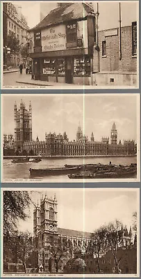 12 SUPERB RARE POSTCARDS - LONDON C.1939 Set B By Photochrom • £3.99