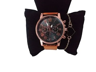 Watch And Bracelet Set Ladies Women Girls Fashion Wristwatch Gift • £4.99