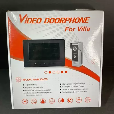 AMOCAM Video Intercom System 7 Inches Monitor Wired Video Door Phone Doorbell • $55