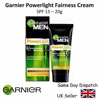 GARNIER MENS POWERLIGHT INTESIVE FAIRNESS CREAM - SPF 15 - 20g  • £5.99