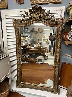 £495 • Buy Large French Gilt Mirror With Beautiful Detailed Frame