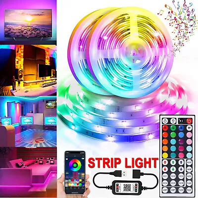 5M RGB 5050 SMD LED Strip Lights Waterproof Lights Bluetooth LED Strip Lights • $31.99