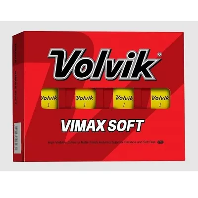 Volvik Golf VIMAX Soft Golf Balls - Soft Feel Golf Ball - Matte Yellow • $29.95