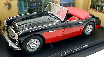 Kyosho 1/18 Scale Diecast 08141KR - Austin Healey 3000 MK-1 - Black/Red • £179.99