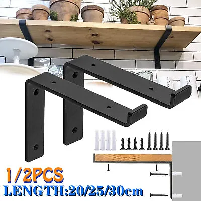 2 Pack Lip Shelf Brackets Wall Floating Metal Heavy Duty Farmhouse Industrial US • $12.99