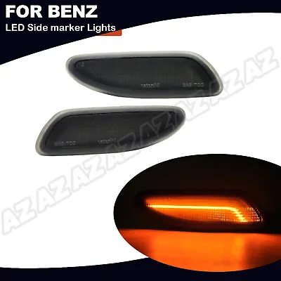 Smoked LED Front Side Marker Lights For Mercedes Benz W203 C230 C240 C280 C350 • $39.59