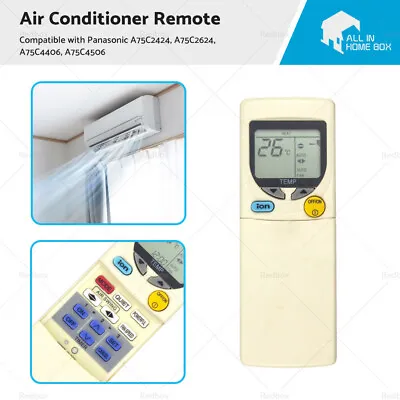 Air Con Remote Suitable For Panasonic A75C2424 A75C2624 A75C4406 A75C4506 • $13.52