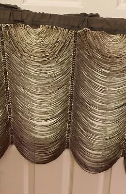 $14.99 • Buy 3 Avocado 2mm Braided Cord 20  Drop Loop 5 Section 54  Valances-Rod Pocket 