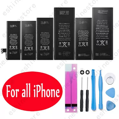 OEM Replacement Internal Battery For IPhone 4 4S 5 5C 5S 6 6S 7 Plus + Tools Lot • $6.49