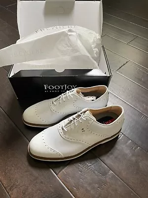 FootJoy DryJoys Premiere Wilcox Golf Shoes 54322 White 11 Medium D NEW • $179.95