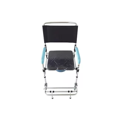 Medical Commode Shower Wheelchair Bedside Toilet Bathroom Chair Seat Portable • $147.58