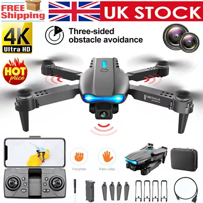 Newest Drone X Pro WIFI FPV 4K HD Dual Camera Foldable RC Quadcopter Gifts UK • £22.69