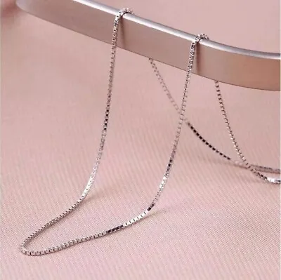 Italian 925 Sterling Silver 1mm Box Chain Necklace 16 - 30   • $11.99