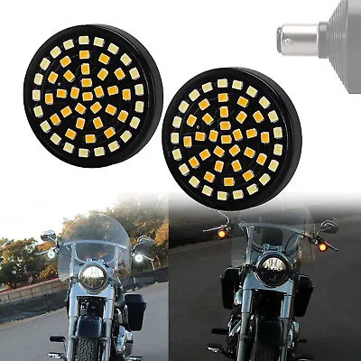 Motorcycle 1157 48-SMD LED DRL Turn Signal Lights Bulbs For Harley Fat Bob FXDF • $16.13