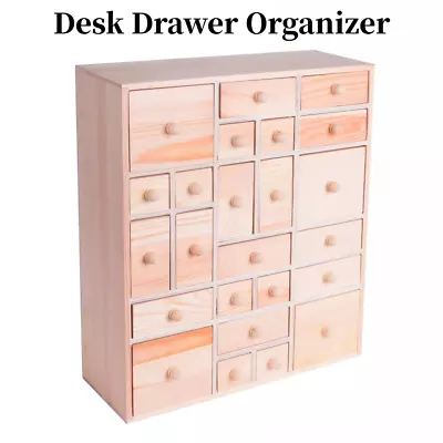 Multi-Drawer Wooden Cabinet Apothecary Cabinet Tea Jewellery Cosmetic Storage • $73.99