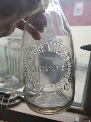 $20.95 • Buy Old Quart The Dayton Pure Milk & Butter Co. Ohio  Bowling Pin, Early Milk Bottle