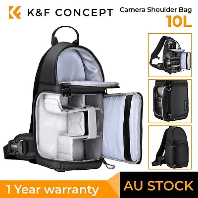 K&F Concept Pro Camera Sling Bag 10L Waterproof Shoulder Backpack For DSLR SLR • $59.99
