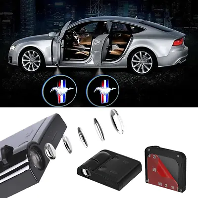 2x 3D Wireless Ghost Shadow Projector LED Light Courtesy Door Step Mustang • $20.90