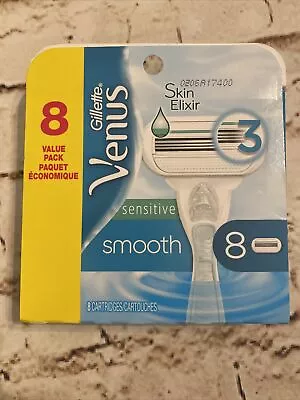 8 Gillette Venus Sensitive Smooth Razor Blades Refill Cartridge • $17.99