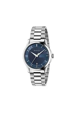Gucci G- Timeless YA126440 Blue Silver Men's Day Date Watch Brand New • $425