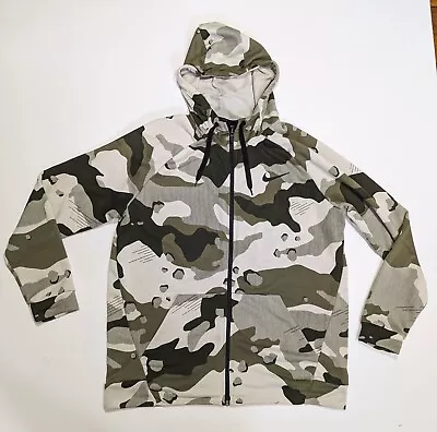 Nike Size XL Sportswear Men's Dri-FIT Full-Zip Green Camo Training Hoodie  • $29.97