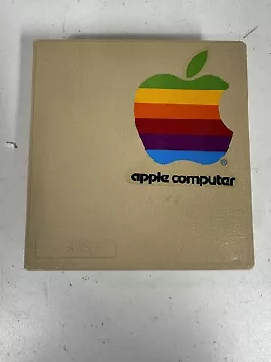 Vintage 80’s Apple Macintosh 5.25  Floppy Disk Storage Case Apple Logo RARE BL • $20