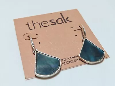 Silver Abalone Shell Dangle Earrings New By The Sak • $2