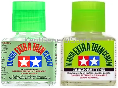 TAMIYA EXTRA THIN CEMENT & Quick Setting 2 PACK Lot PLASTIC MODEL GLUE MODELING • $16.95