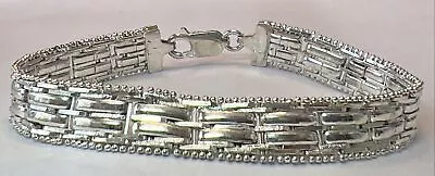 Fine Milor Italy Sterling Silver Signed Bracelet ( See Description ) • $19.95