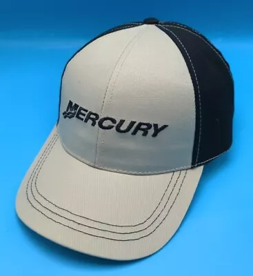 MERCURY MARINE Hat Beige Black Adjustable Cap *NEW* • $19.95